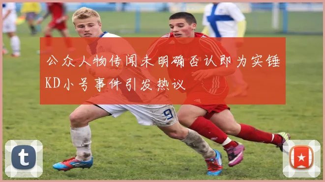 公众人物传闻未明确否认即为实锤KD小号事件引发热议